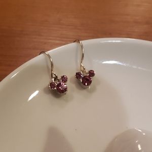 Mickey Mouse Pink Disney Crystal Earrings